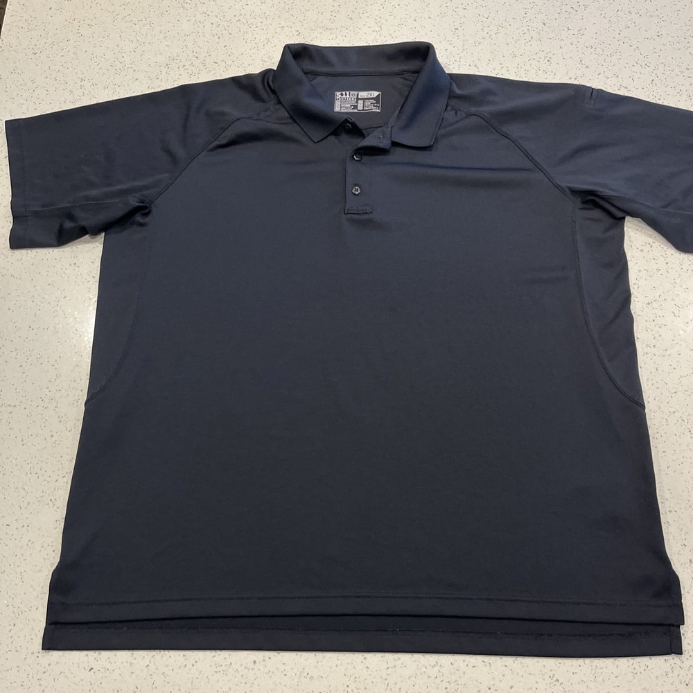 5.11 Tactical Polo Shirt Mens 2XL‎ XXL Black Performance Utility Short Sleeve
